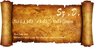 Szijjártó Dénes névjegykártya