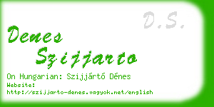 denes szijjarto business card
